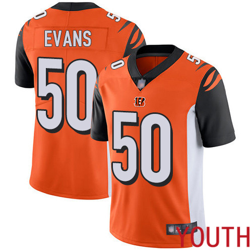 Cincinnati Bengals Limited Orange Youth Jordan Evans Alternate Jersey NFL Footballl #50 Vapor Untouchable